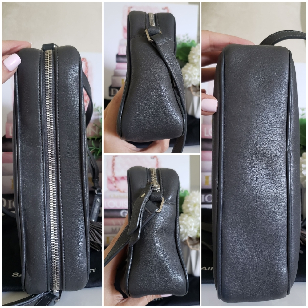 *SOLD*Authentic Pre-owned Saint Laurent Lambskin Monogram Small Lou Camera Bag - Picture 7 of 16